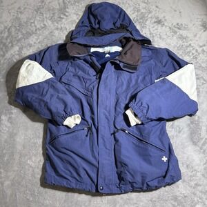 Burton Snowboard Outland Jacket Vintage size Large Convertible Blue And White